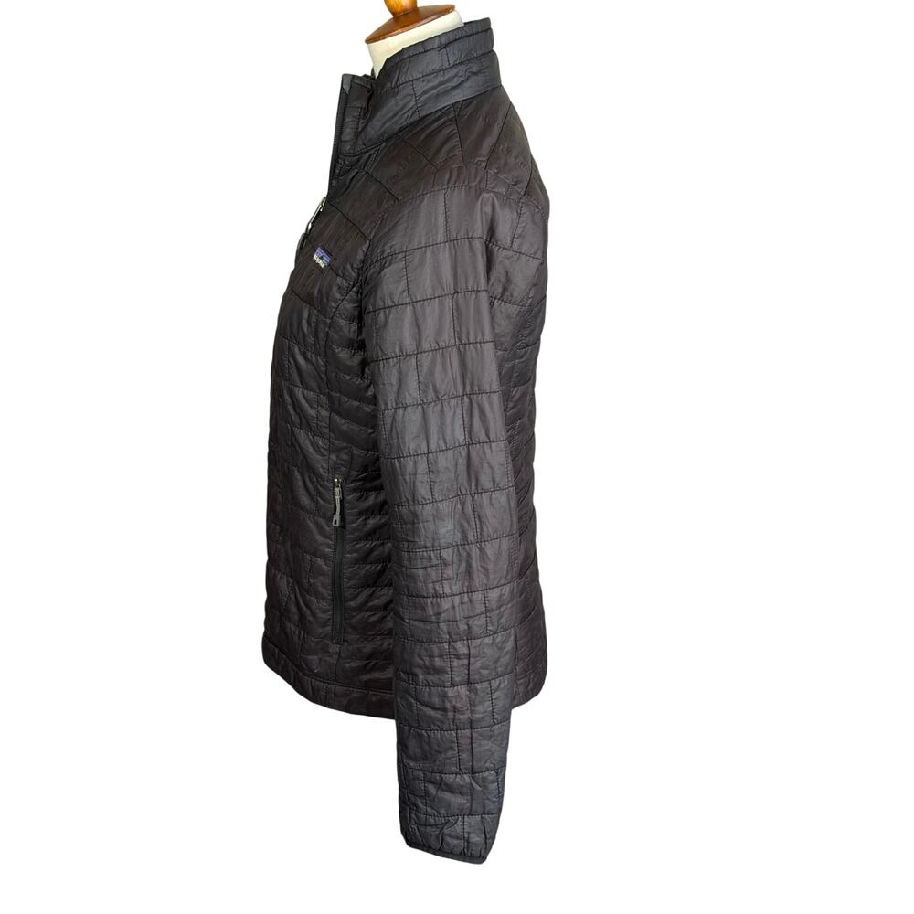 Patagonia Nano Puff Jacket Women Small Black Full Zip Outdoor Packable Primaloft - Picture 6 of 11